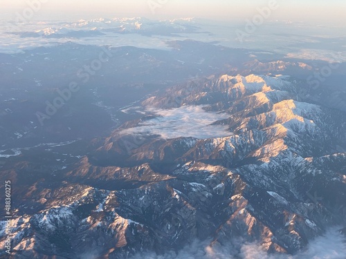 北アルプスと中央アルプス