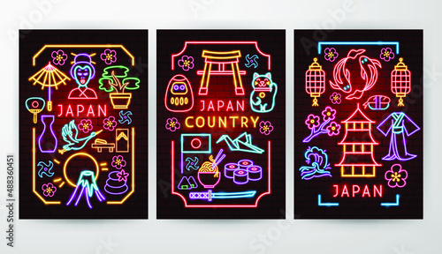Photo Japan Flyer Concepts. Vector Illustration of Country Promotion.