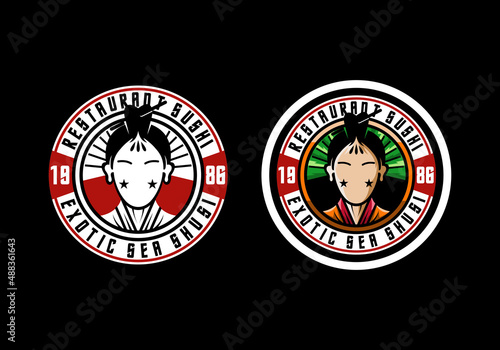 Logo Restaurant Sushi Vector Illustration Template Good for Any Industry