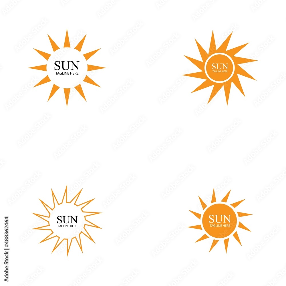 Fototapeta premium Sun Vector illustration Icon Logo Template design