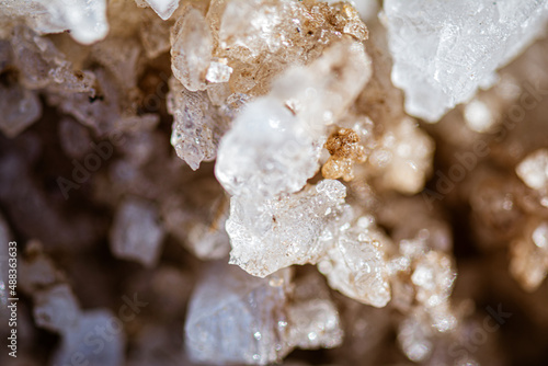 close up of salt texture