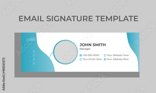 Corporate Email Signature Template Design  Modern Email Signature Design  Email Signature  Vector  Signature  