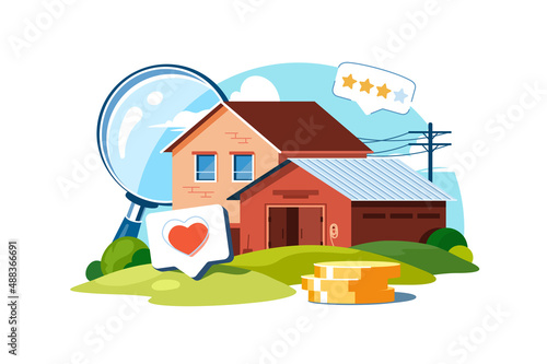 Real estate website with likes reviews and rating