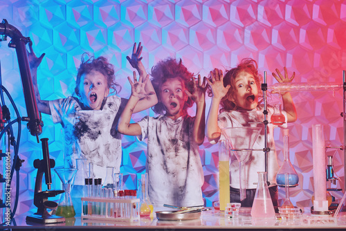 kids making experiments