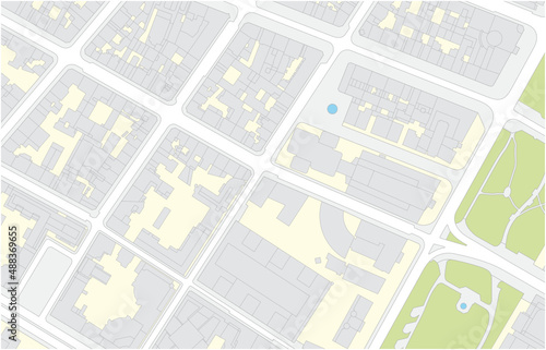 Imaginary vector cadastral map of an inner city