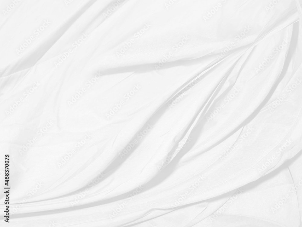 Naklejka premium smooth abstract fashion textile Clean woven beautiful soft fabric curve shape decorative white and gray background