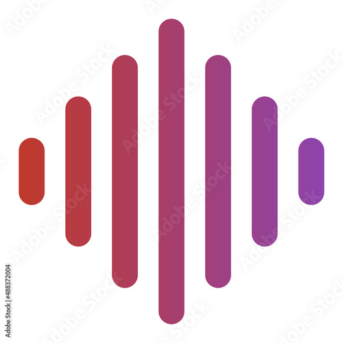 sound waves gradient icon