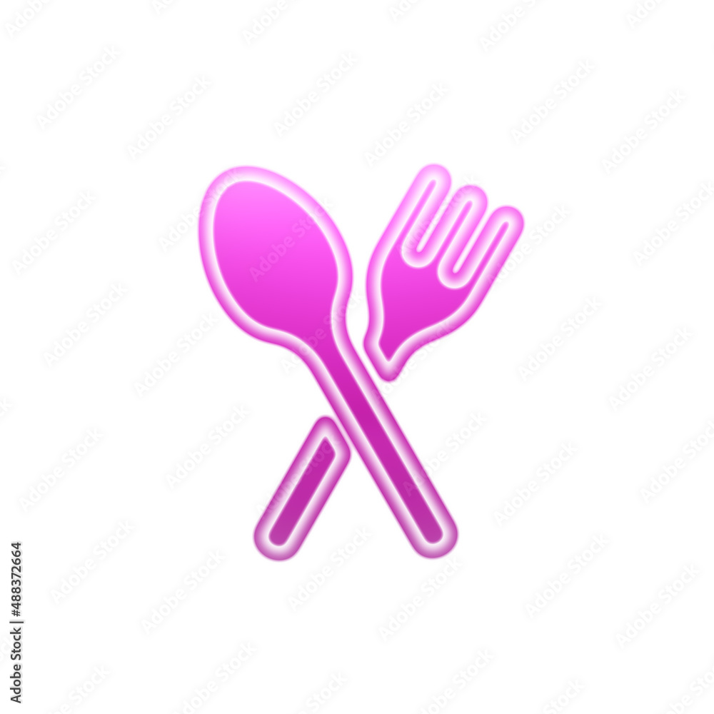 Red dinner time icon on white background. Illustration. Red dinner time icon on white background. Illustration.