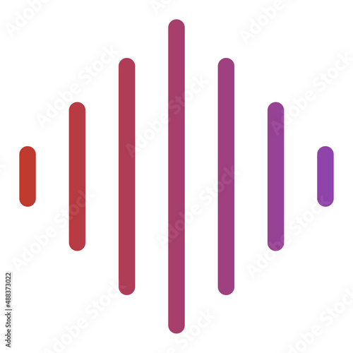 sound waves gradient icon