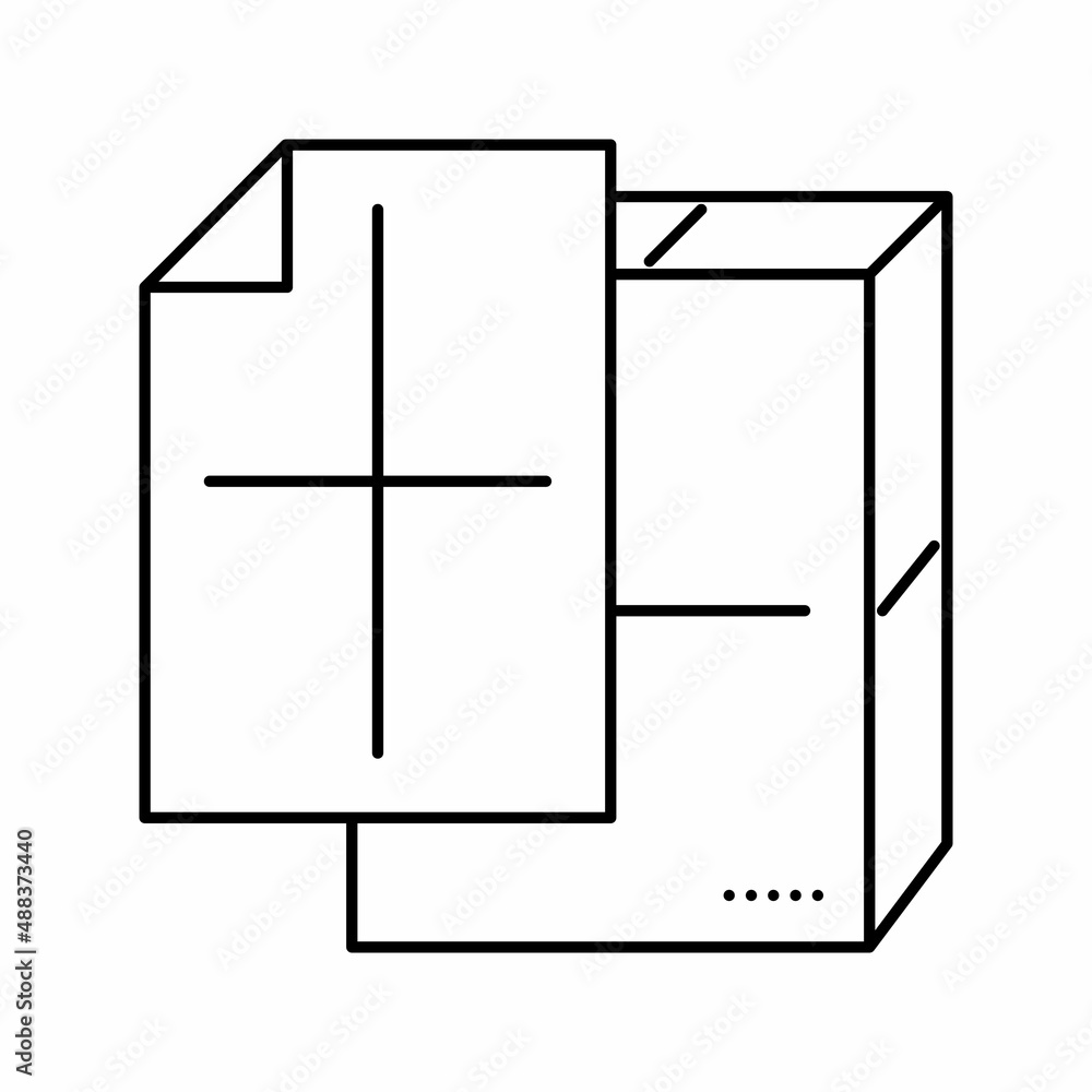 manilla paper line icon vector illustration manilla paper line icon vector illustration