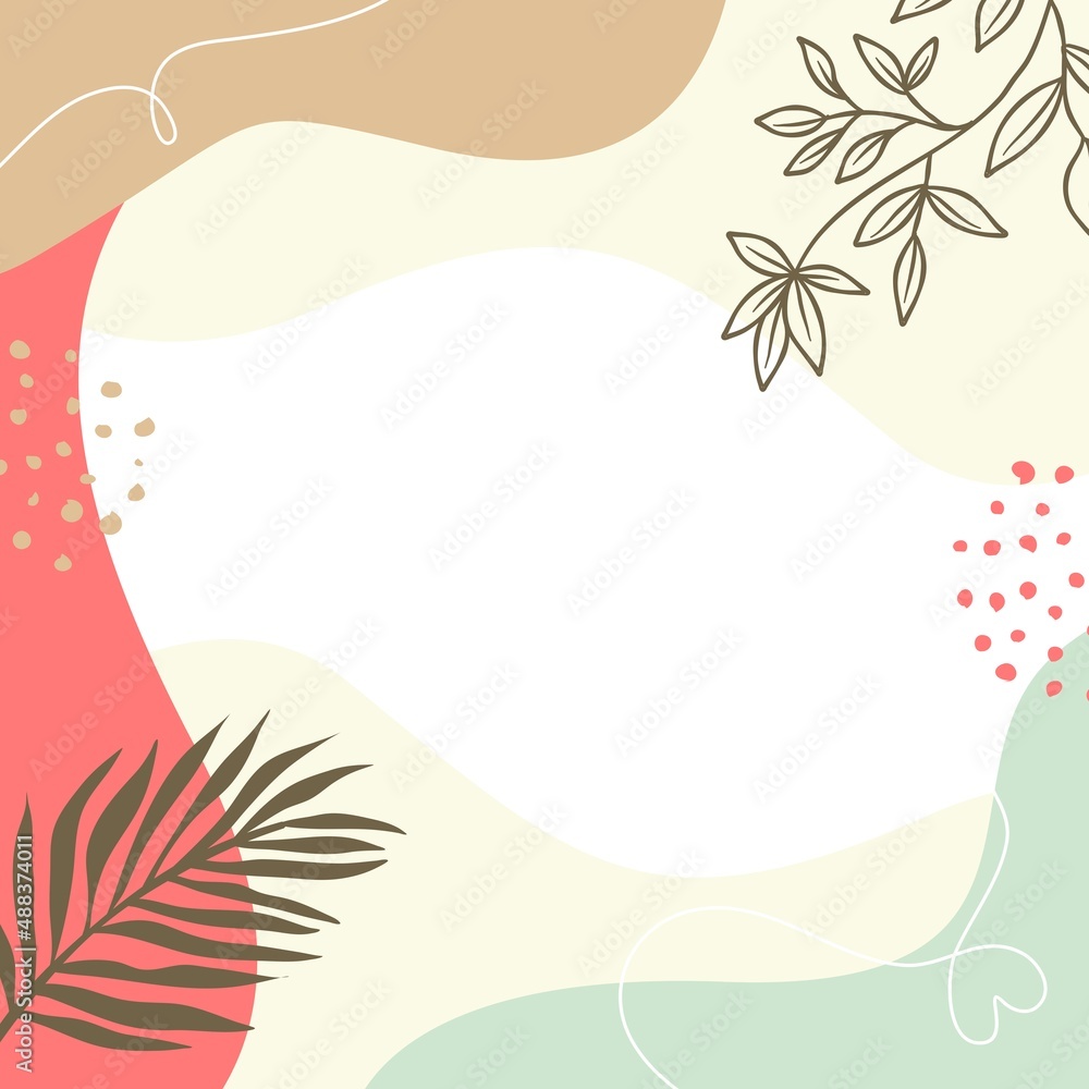 Hand drawn floral abstract background Hand drawn floral abstract background