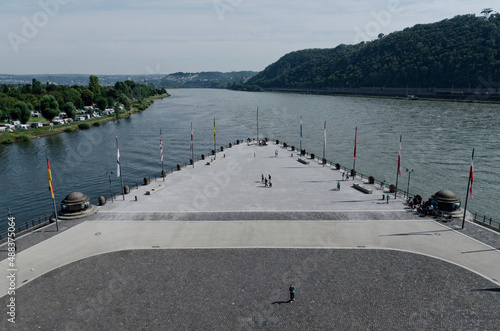 Deutsches Eck in Koblenz, Rheinland-Pfalz, Deutschland