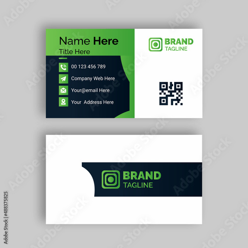 Colorful, Simple, minimal, Luxury, smart, Clean style modern Company business card design template