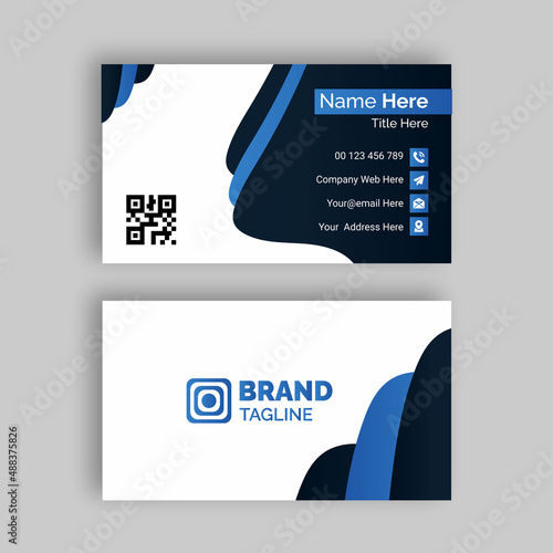 Colorful, Simple, minimal, Luxury, smart, Clean style modern Company business card design template