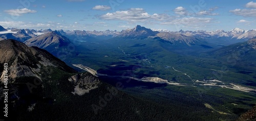 View from the top of the mount Fairfview towards Bow Valley