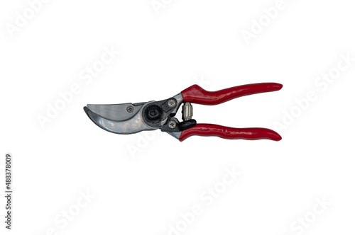 tree pruning shears isolated on white background with clipping path.