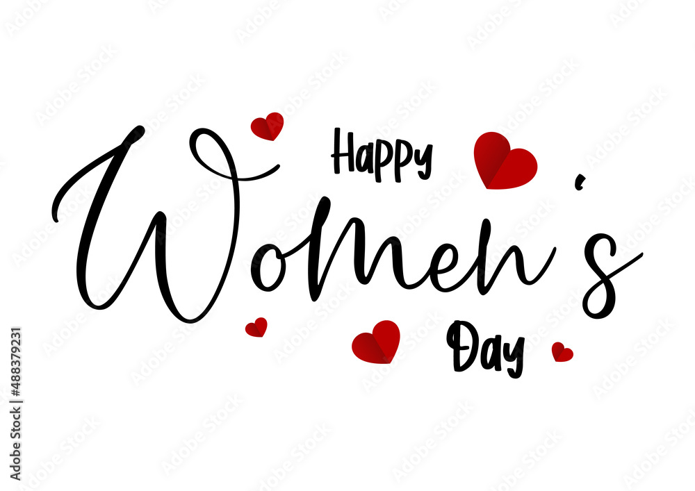Happy Women's day card. vector illustration.