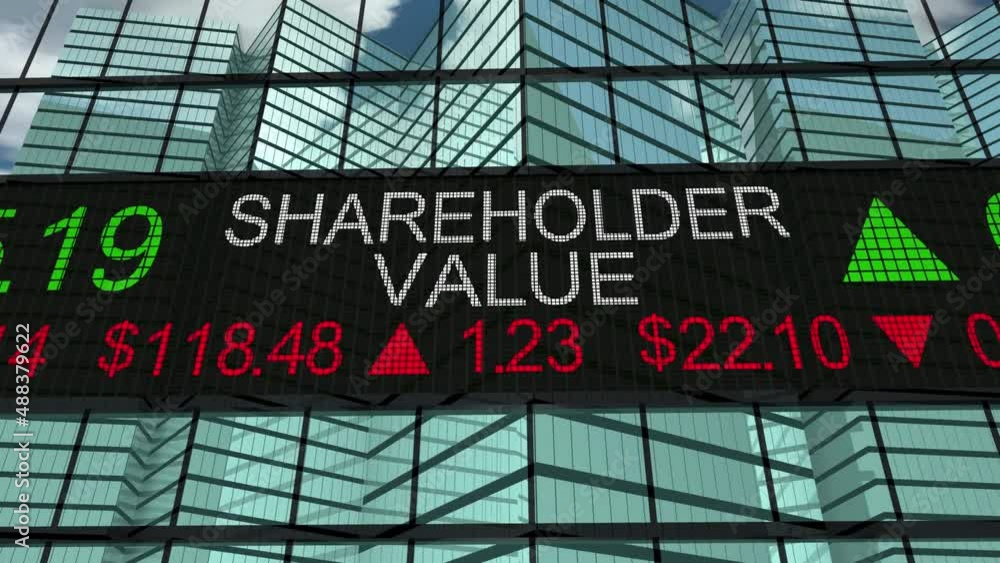 Shareholder Value Stock Market Equity Share Price Profit 3d Animation Shareholder Value Stock Market Equity Share Price Profit 3d Animation