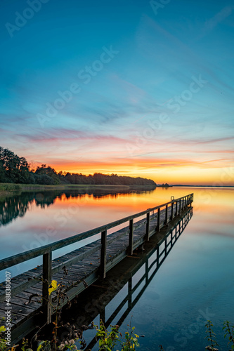 Holz Steg Brücke mit See 