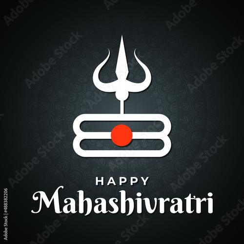 Vector illustration of Happy Mahashivratri, lord shiva, shivratri