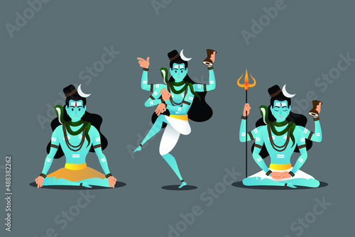 Vector illustration of Happy Mahashivratri, lord shiva, shivratri