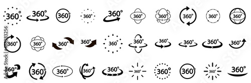 360 degree view set icon
