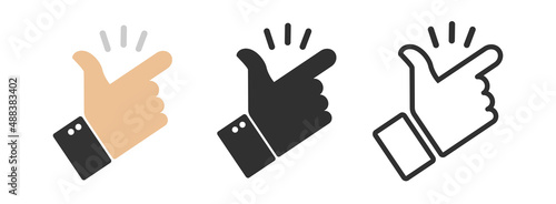 Slika na platnu Snap finger icon illustration