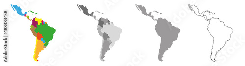 Africa map icon. Vector illustration.