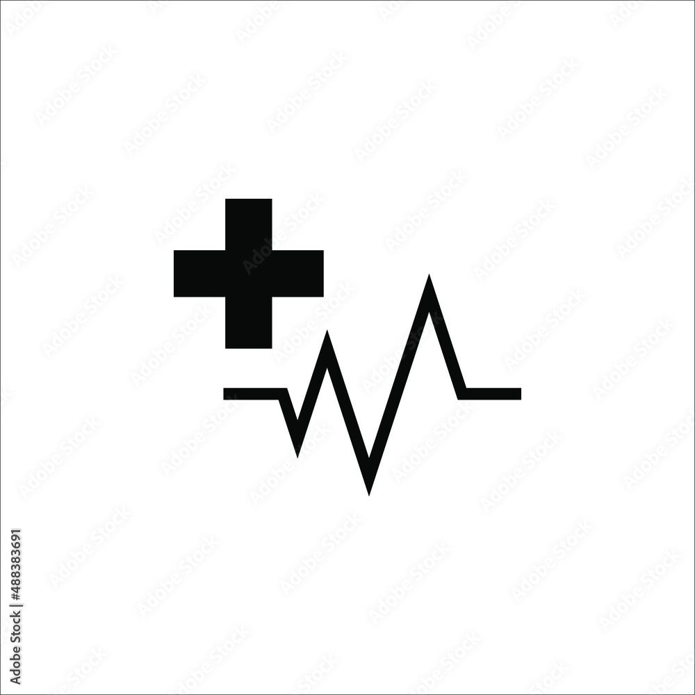 heartbeat Icon Vector Illustration Logo Template on white background heartbeat Icon Vector Illustration Logo Template on white background
