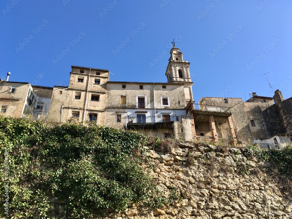 view of the old village of Bocareint in spain 