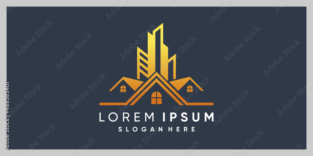 Real estate logo design with style and creative concept Real estate logo design with style and creative concept