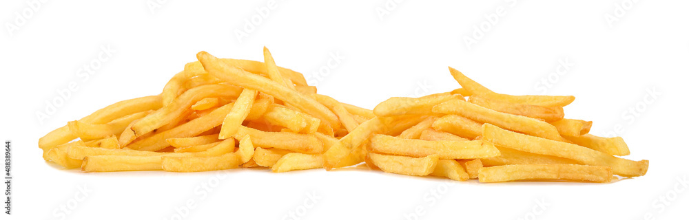 French fries isolated on white background. French fries isolated on white background.