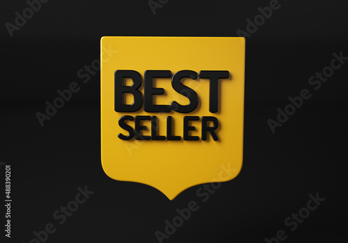 3D Best Seller Badge Logo Design word Best Seller Award Symbol, Emblem, Icon, Label, or Sticker