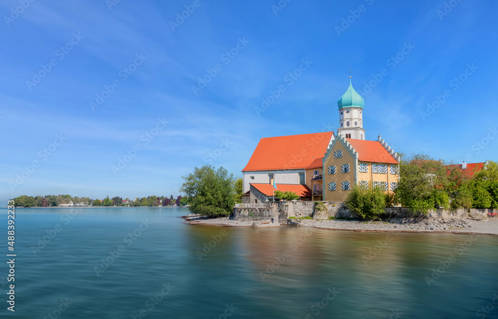 Church of St. Georg on the side of Lake Constance (Bodensee) in Wasserburg, Germany