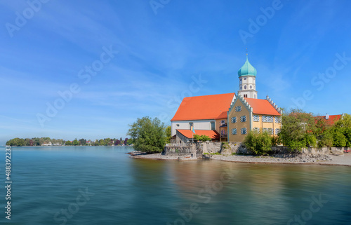 Church of St. Georg on the side of Lake Constance (Bodensee) in Wasserburg, Germany