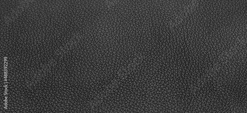 Texture of black leather material. The pattern looks good.