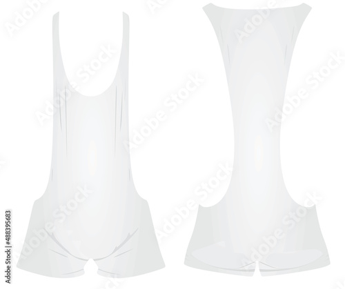 White wrestling uniform. vector illustration