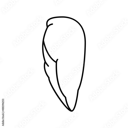 breast boneless skinless chicken line icon vector illustration