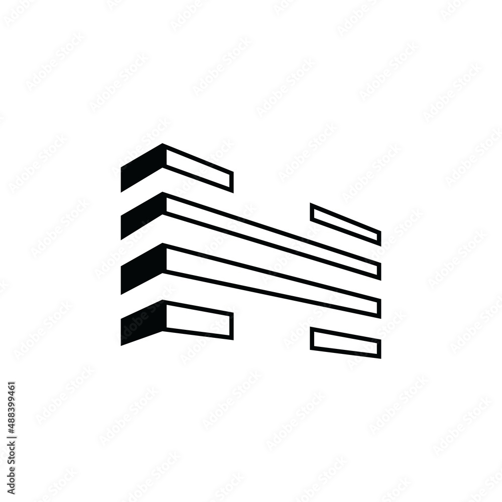 Initial letter H logo construction design concept. Stock Vector | Adobe ...
