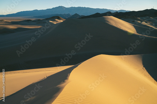 Light and texture across the sand dune photo