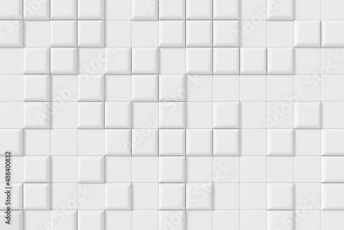 Modern tile wall design. Abstract background. 3D rendering.