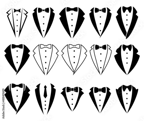 Fotografie, Obraz vector tuxedo jacket symbols