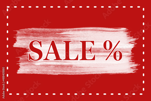 Verkaufsschild SALE in rot weiß