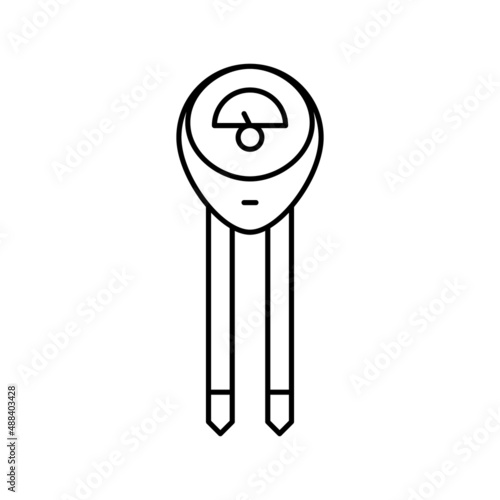 acidity meter device line icon vector illustration