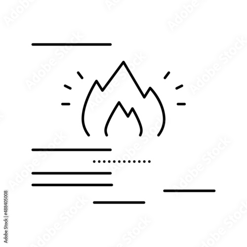 warmth skin line icon vector illustration