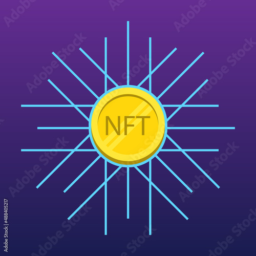 NFT Minting Profit Network Design Illustration