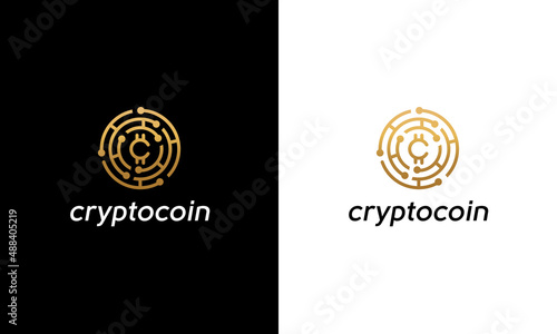 Cryptocurrency logo design   