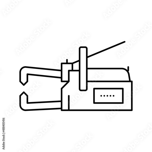 non-consumable electrode welding line icon vector illustration