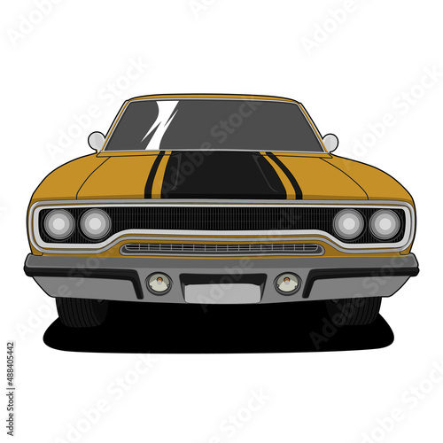 Front view car vector illustration for conceptual design