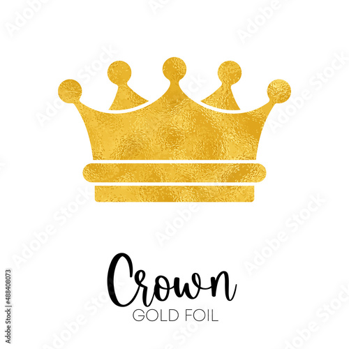Queens or kings crown vector logo. Golden corona logotype